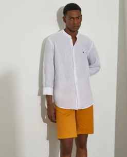 Calções chino para homem de algodão stretch