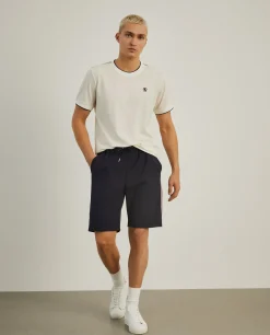 Calções de malha com fitas laterais em contraste