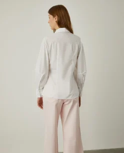 Camisa clássica mangas abalonadas