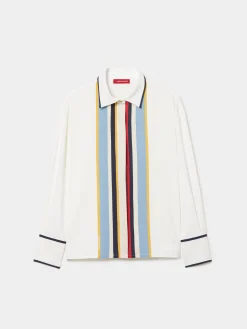 Camisa com riscas coloridas