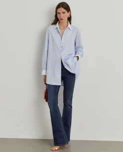 Camisa de algodão color block