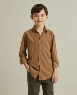 Camisa de bombazine em algodão