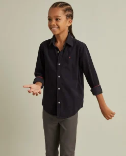 Camisa de bombazine em algodão