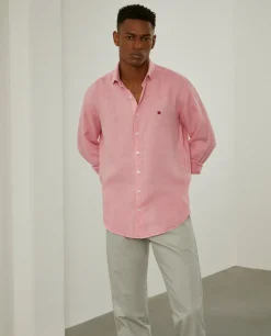 Camisa de linho slim fit