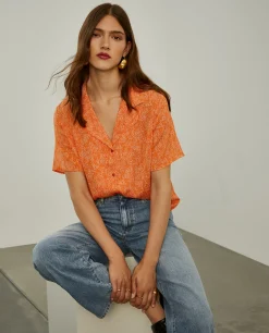 Camisa de manga curta com micro padrão