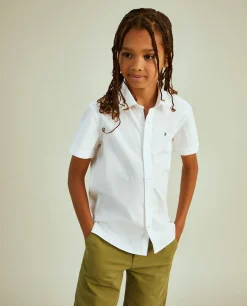 Camisa de manga curta em algodão