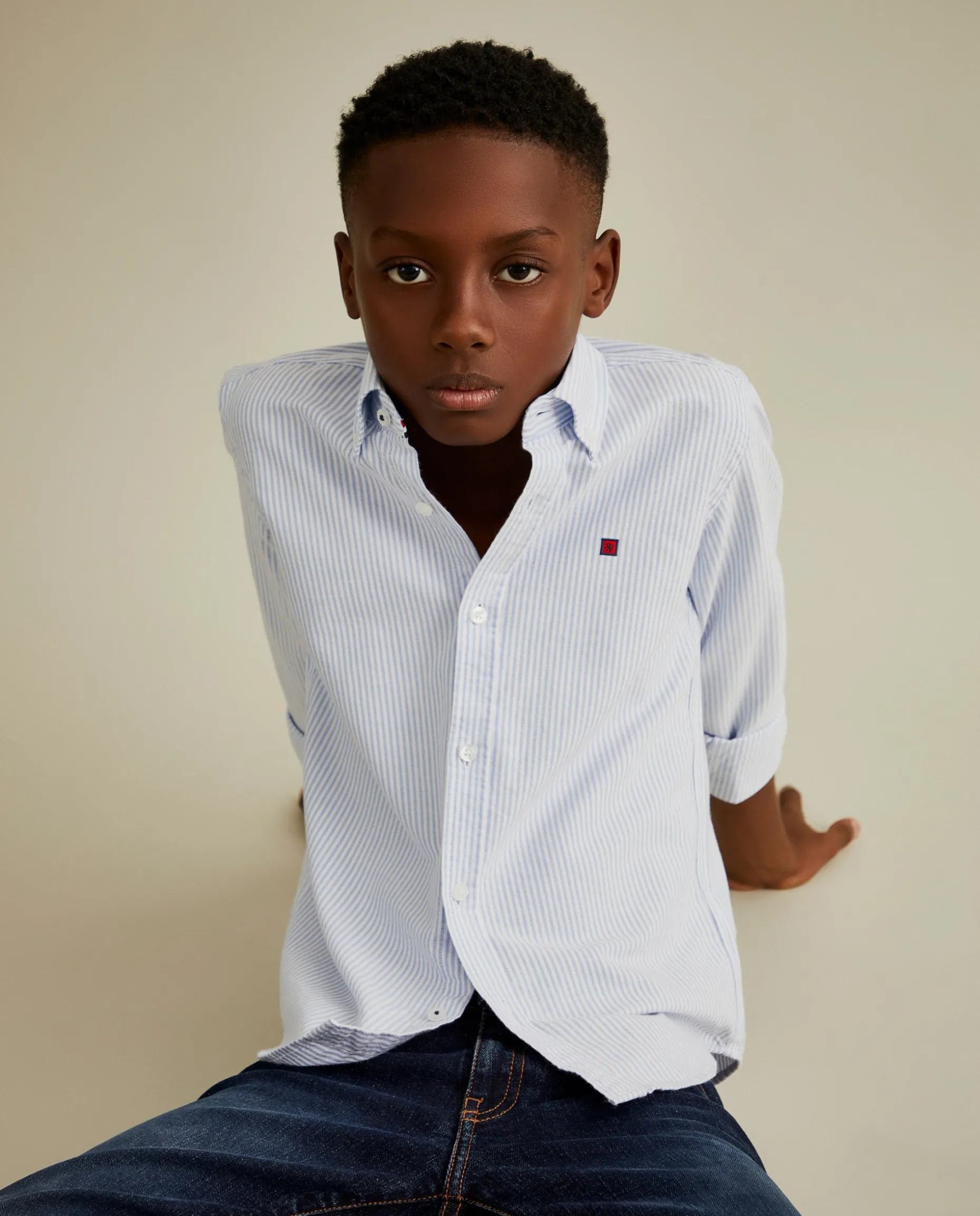 Camisa de riscas 100% algodão