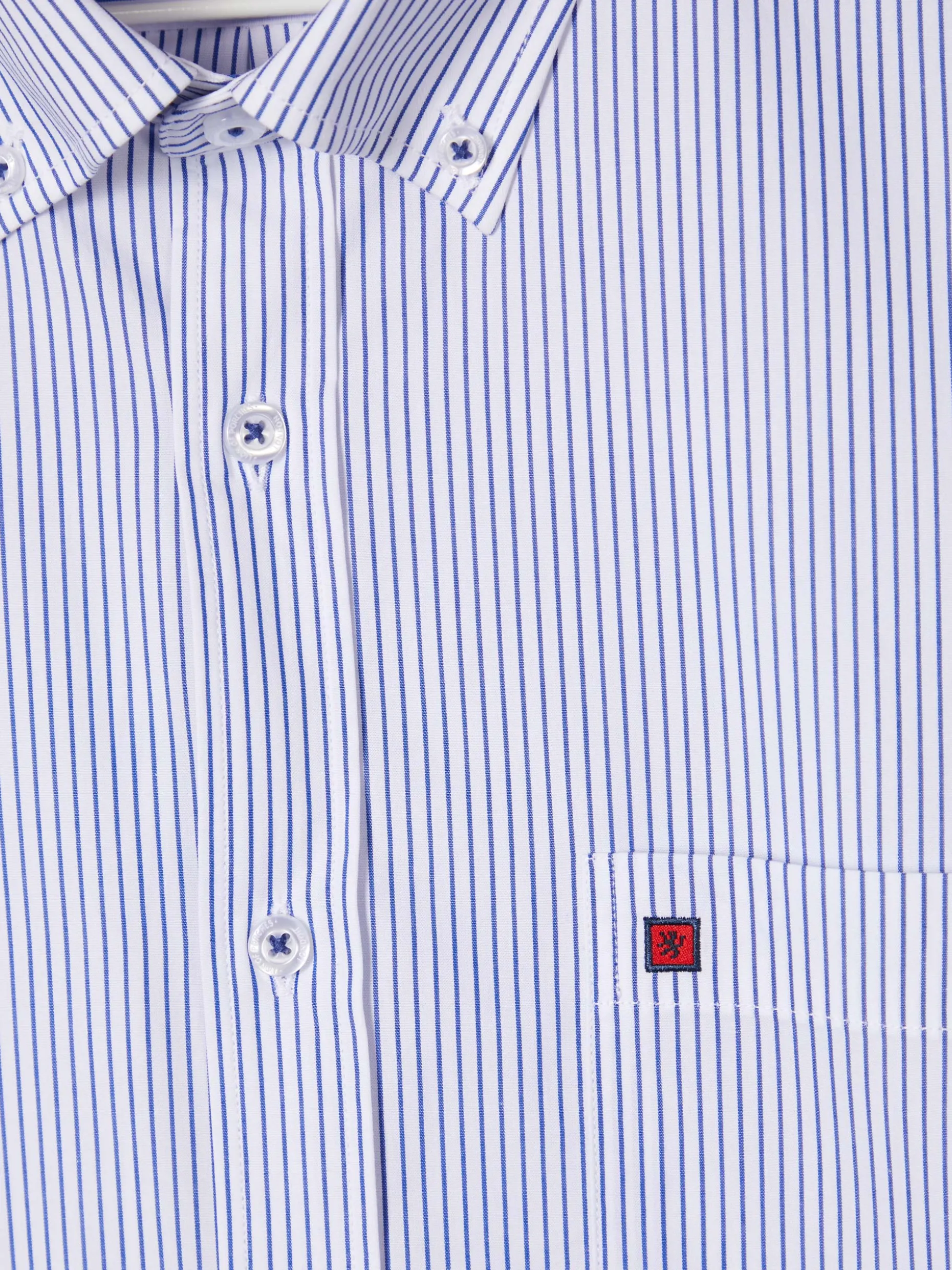 Camisa de riscas regular fit em popelina