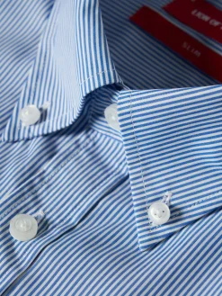 Camisa de riscas slim fit