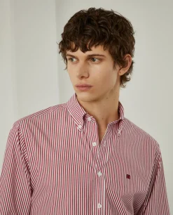 Camisa de riscas slim fit