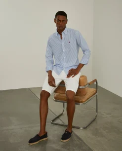 Camisa de riscas slim fit