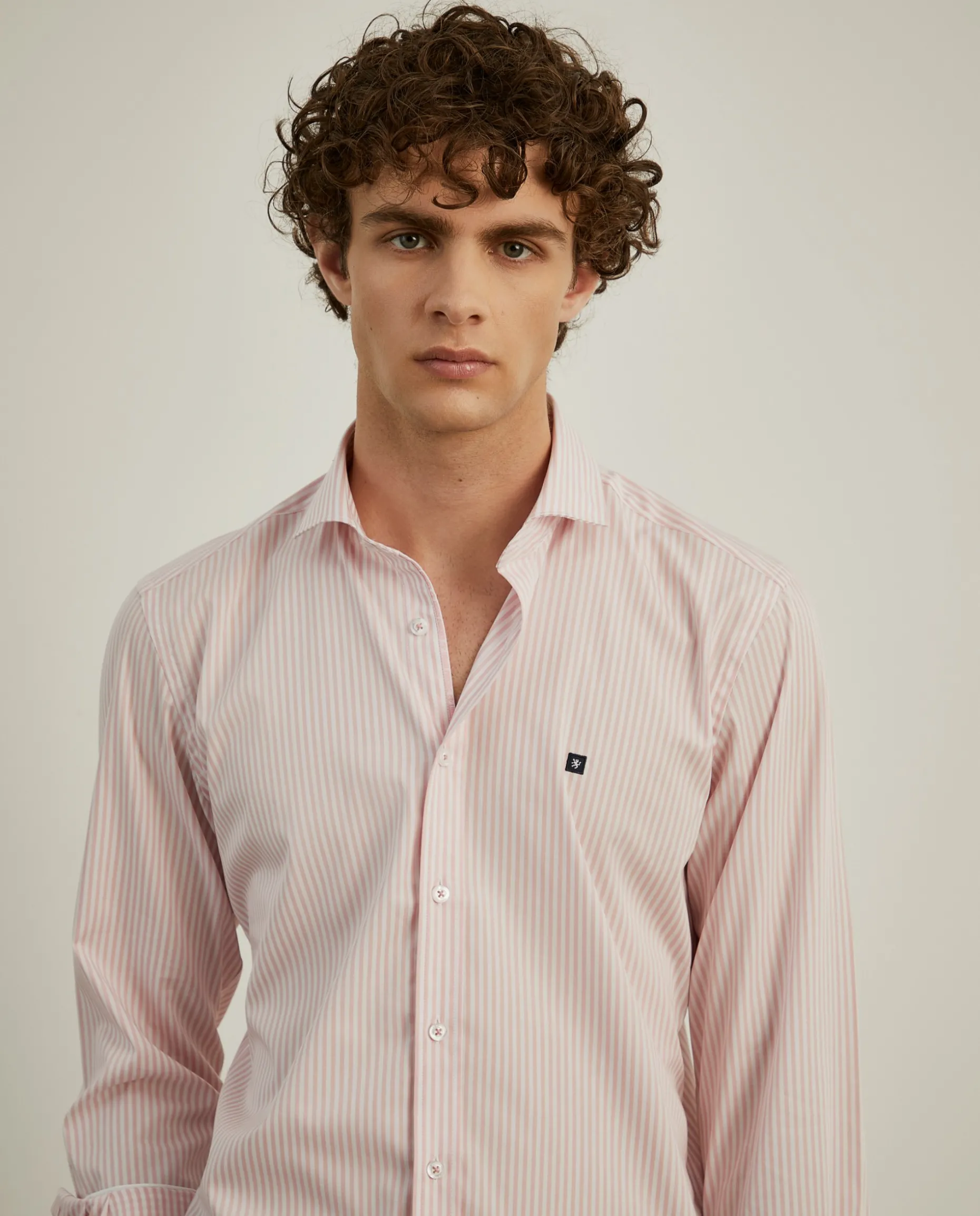 Camisa de riscas slim fit