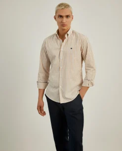 Camisa de riscas slim fit