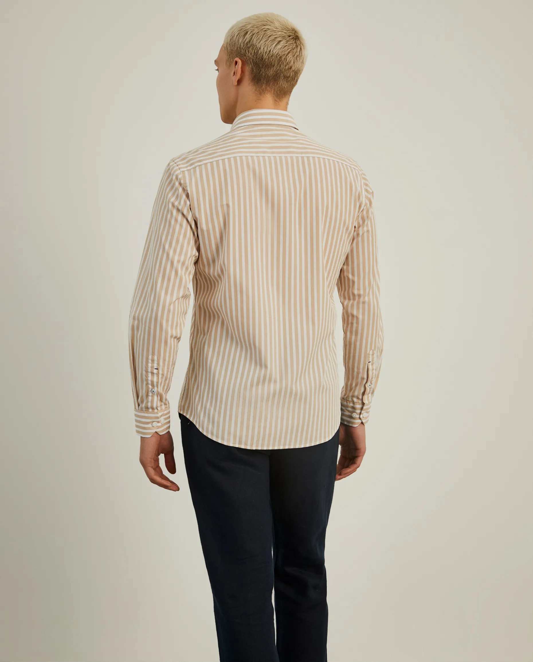 Camisa de riscas slim fit