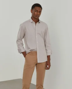 Camisa de riscas slim fit