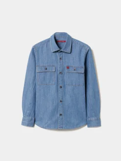 Camisa denim manga comprida