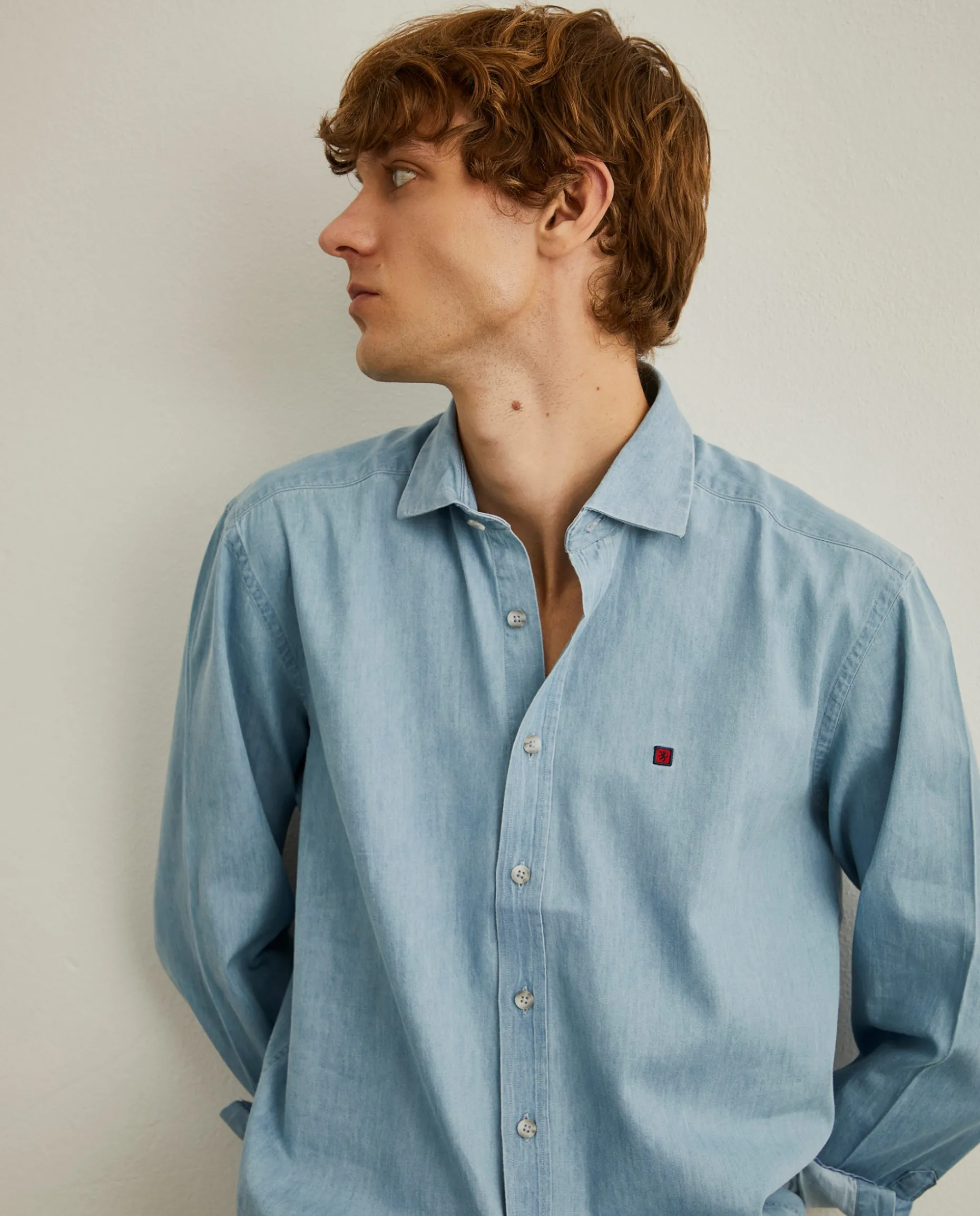 Camisa denim slim fit