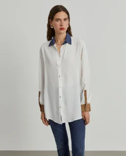 Camisa fluida tricolor