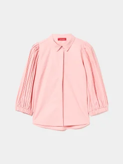 Camisa manga abalonada com nervuras