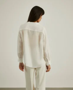 Camisa manga comprida com linho