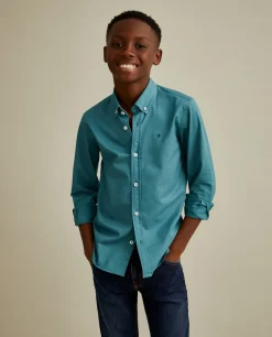 Camisa manga comprida em algodão