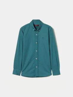 Camisa manga comprida em algodão