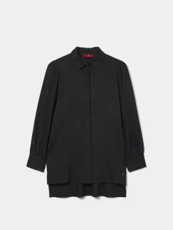 Camisa oversize assimétrica