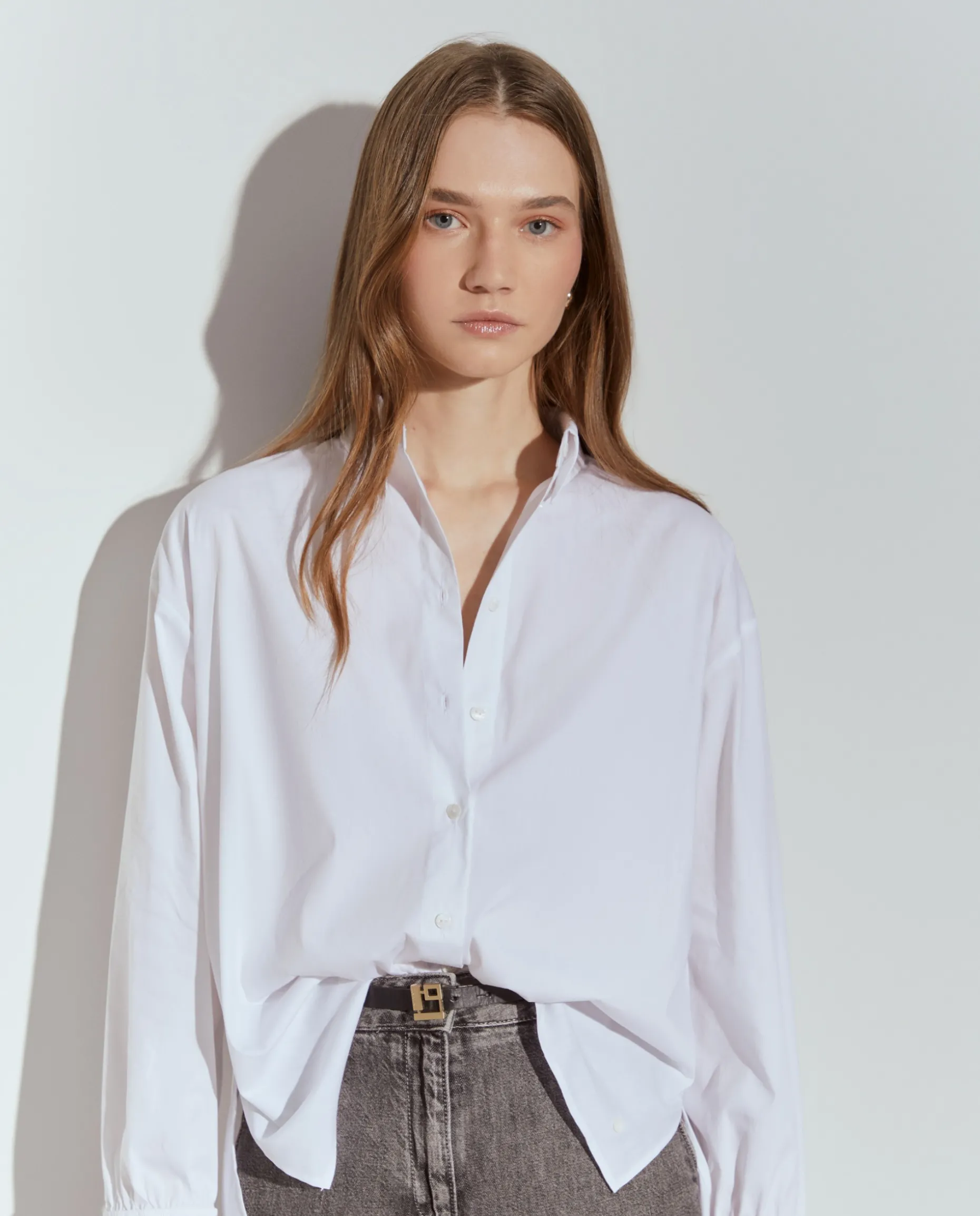 Camisa oversize em popeline