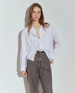 Camisa oversize em popeline