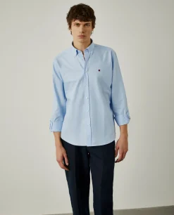 Camisa oxford lisa regular fit