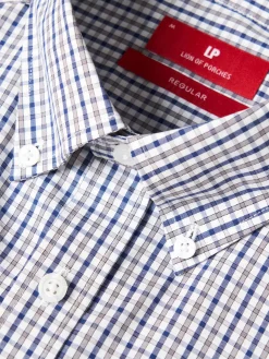 Camisa para homem regular fit de algodão em cor lisa