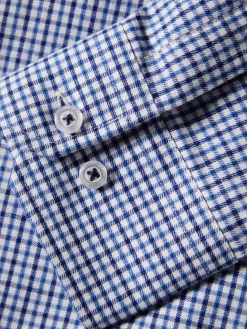 Camisa regular fit com padrão de quadrados