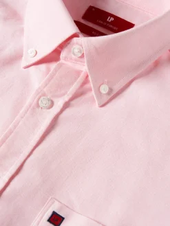 Camisa regular fit de algodão em cor lisa