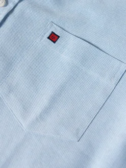 Camisa regular fit de algodão em cor lisa