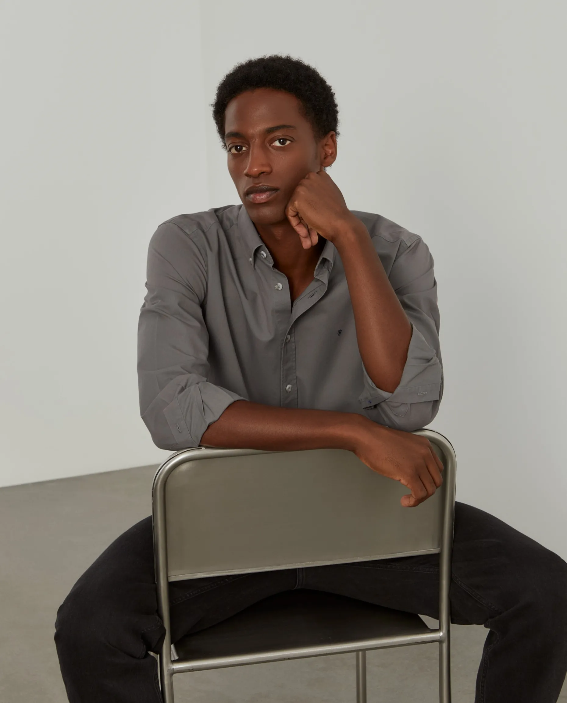 Camisa regular fit de algodão