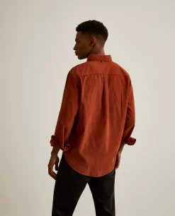 Camisa regular fit de bombazine