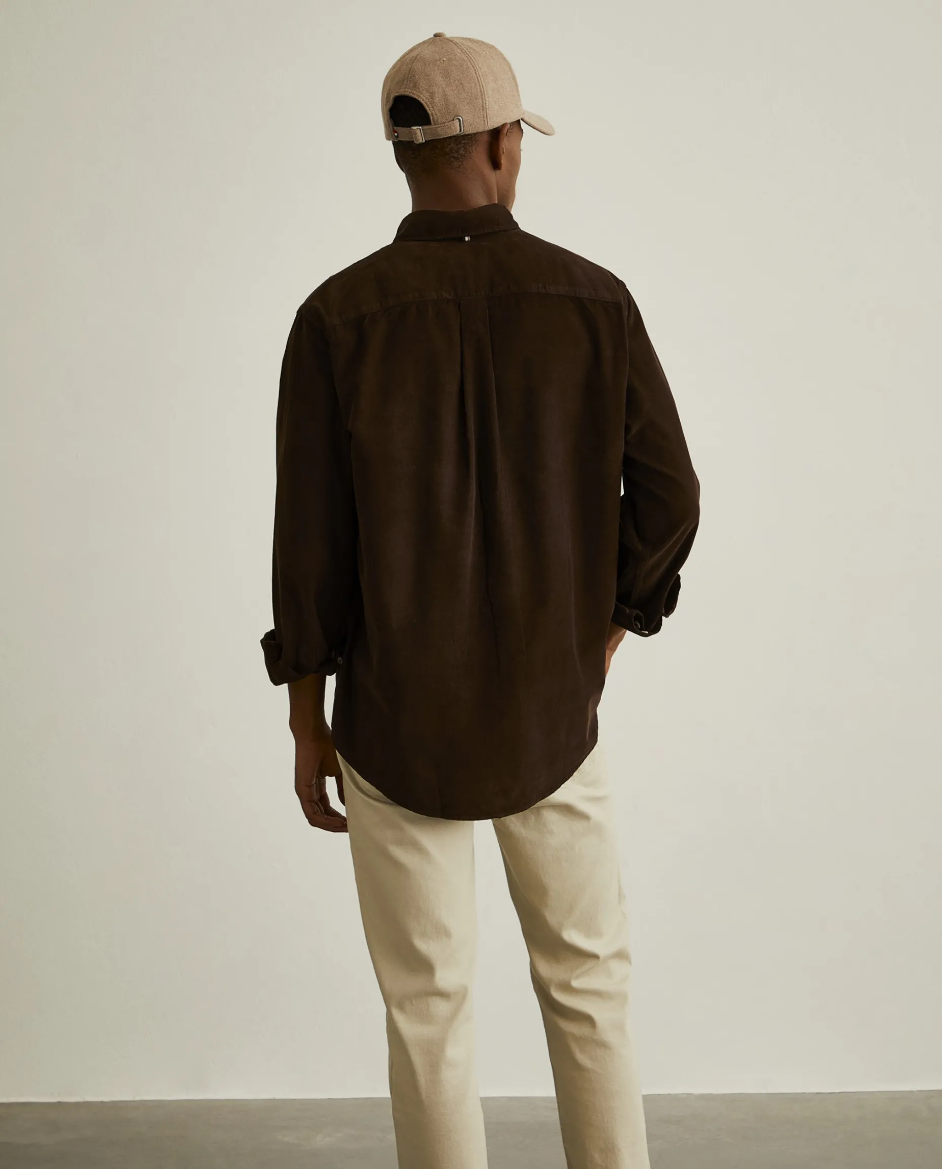 Camisa regular fit de bombazine