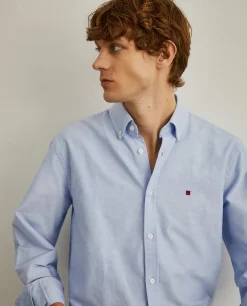 Camisa regular fit em algodão