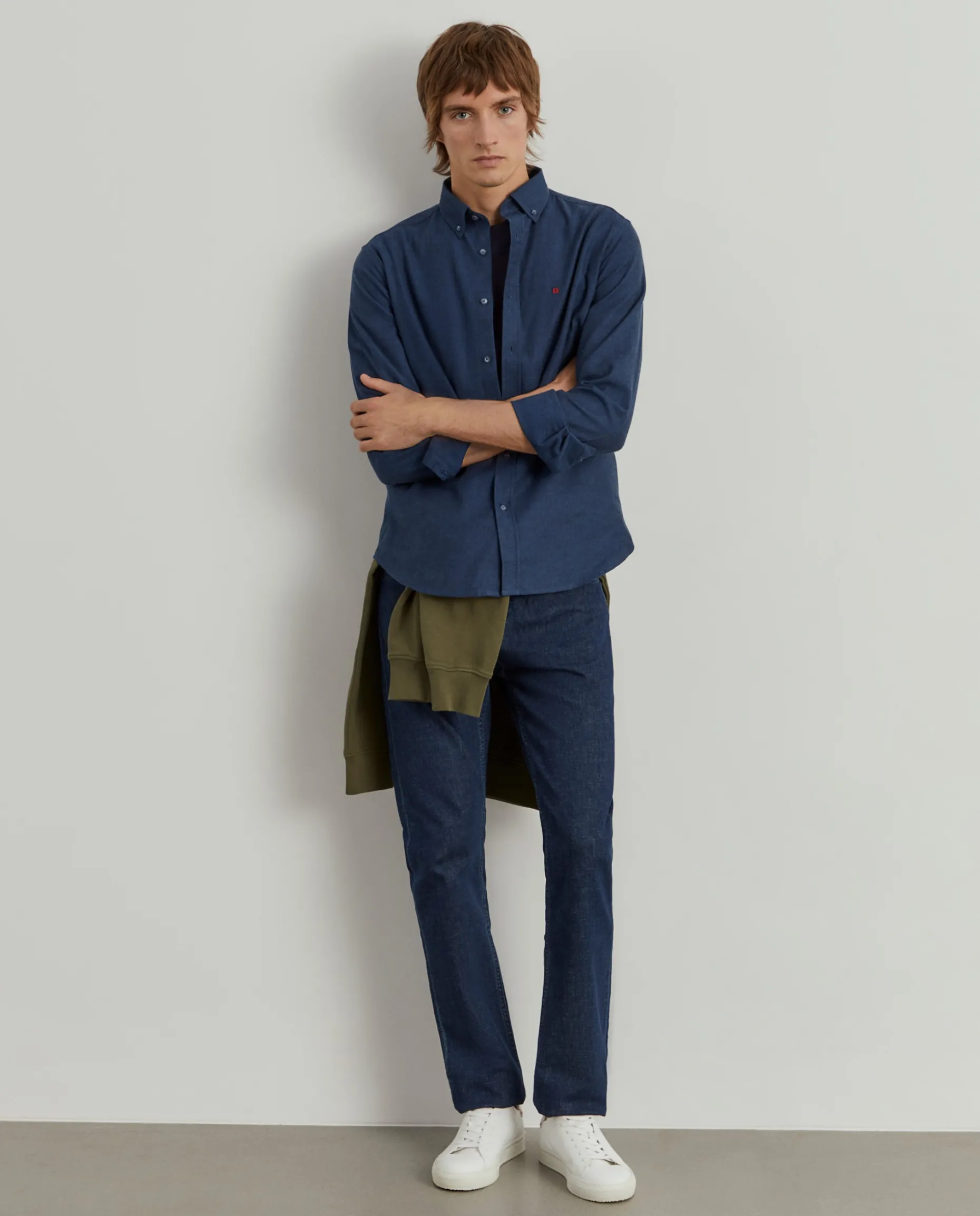 Camisa regular fit flanela