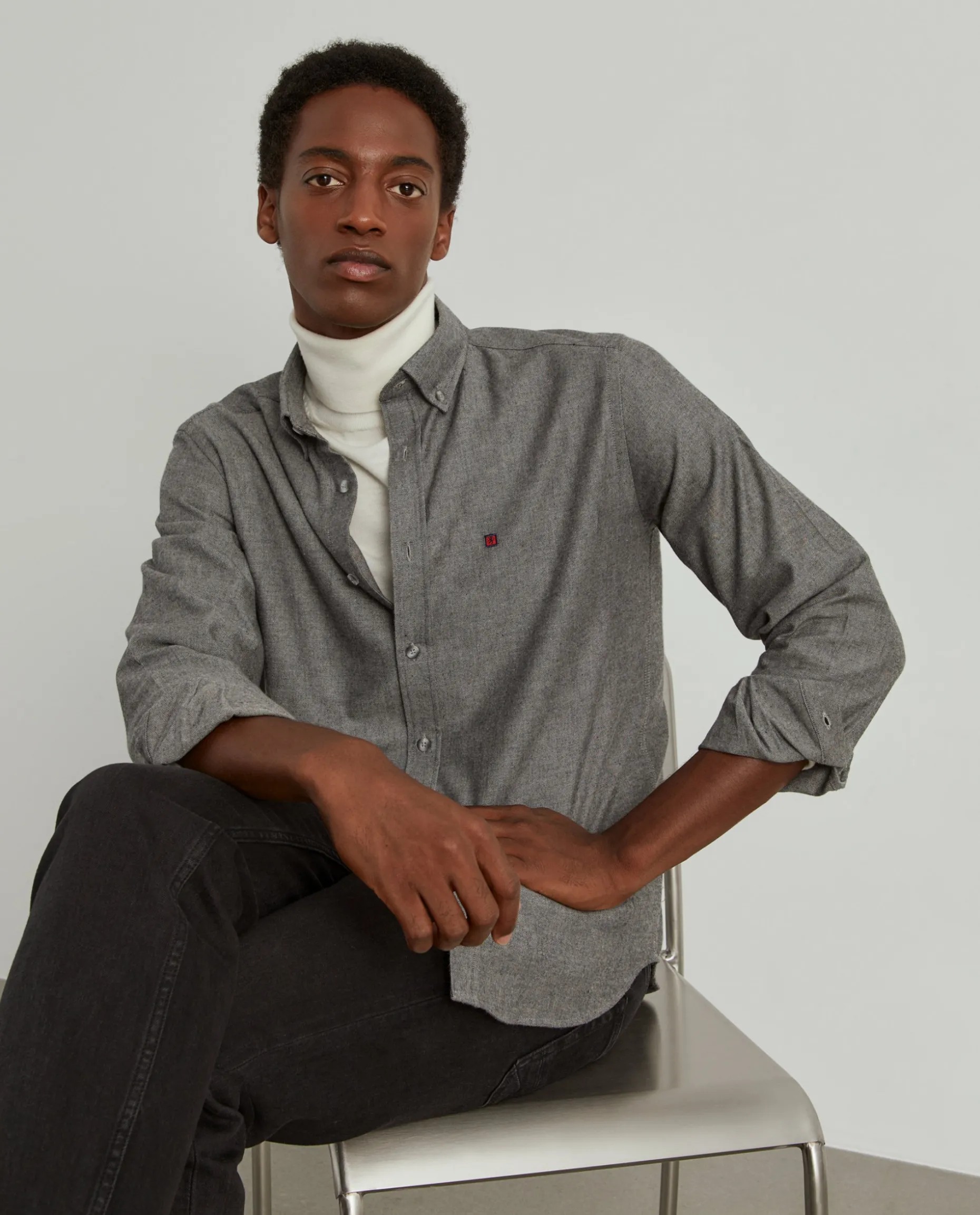 Camisa regular fit flanela