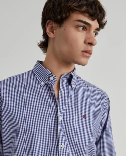 Camisa regular fit quadrados