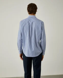 Camisa regular fit às riscas