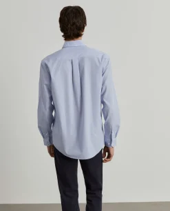 Camisa regular fit às riscas