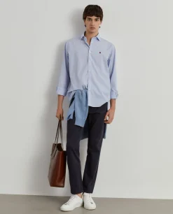 Camisa regular fit às riscas