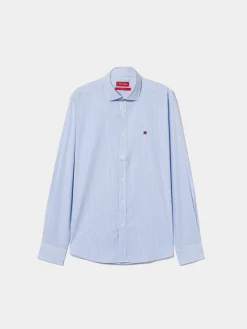 Camisa regular fit às riscas