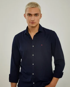 Camisa slim fit 100% algodão