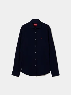 Camisa slim fit 100% algodão