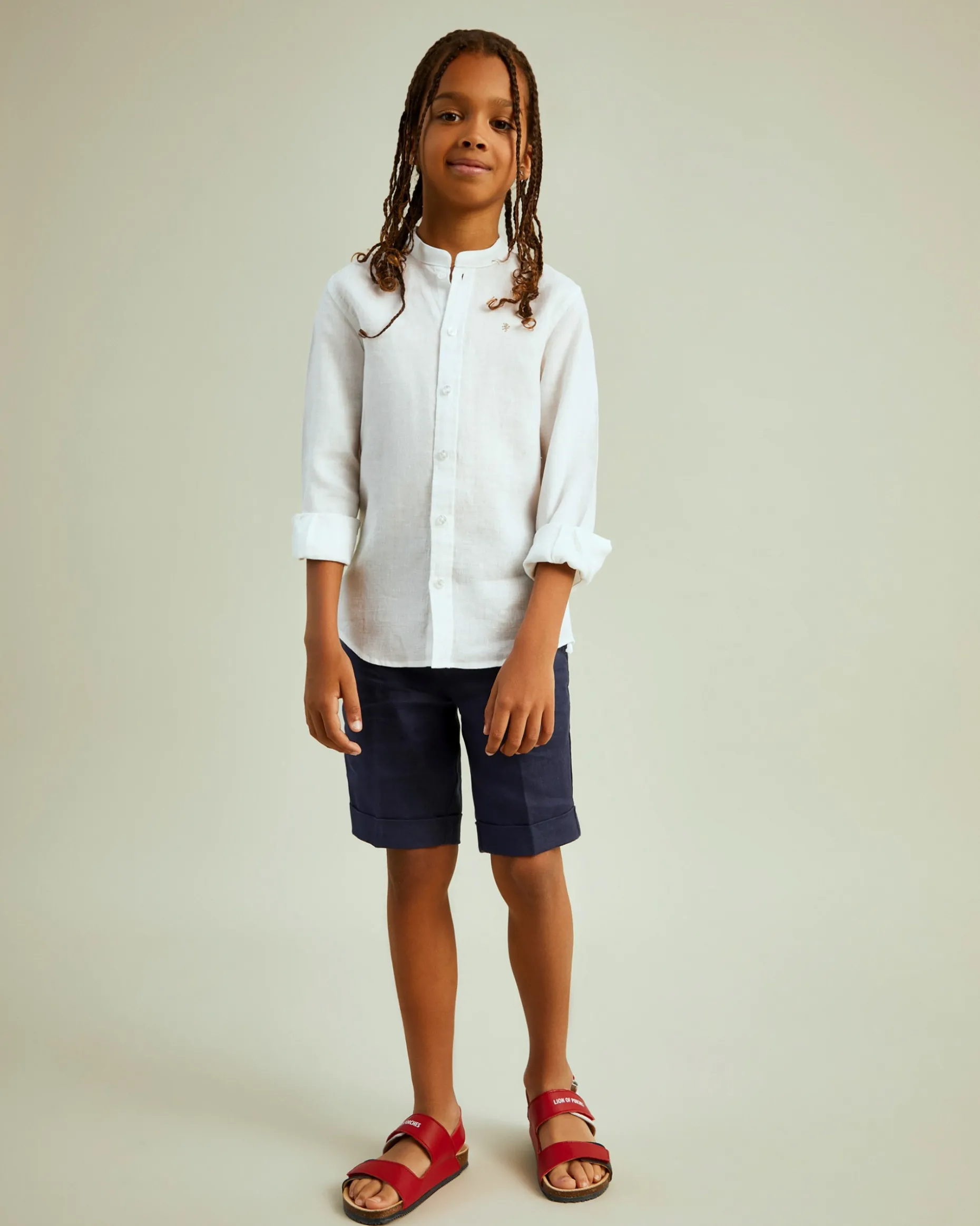 Camisa slim fit 100% linho