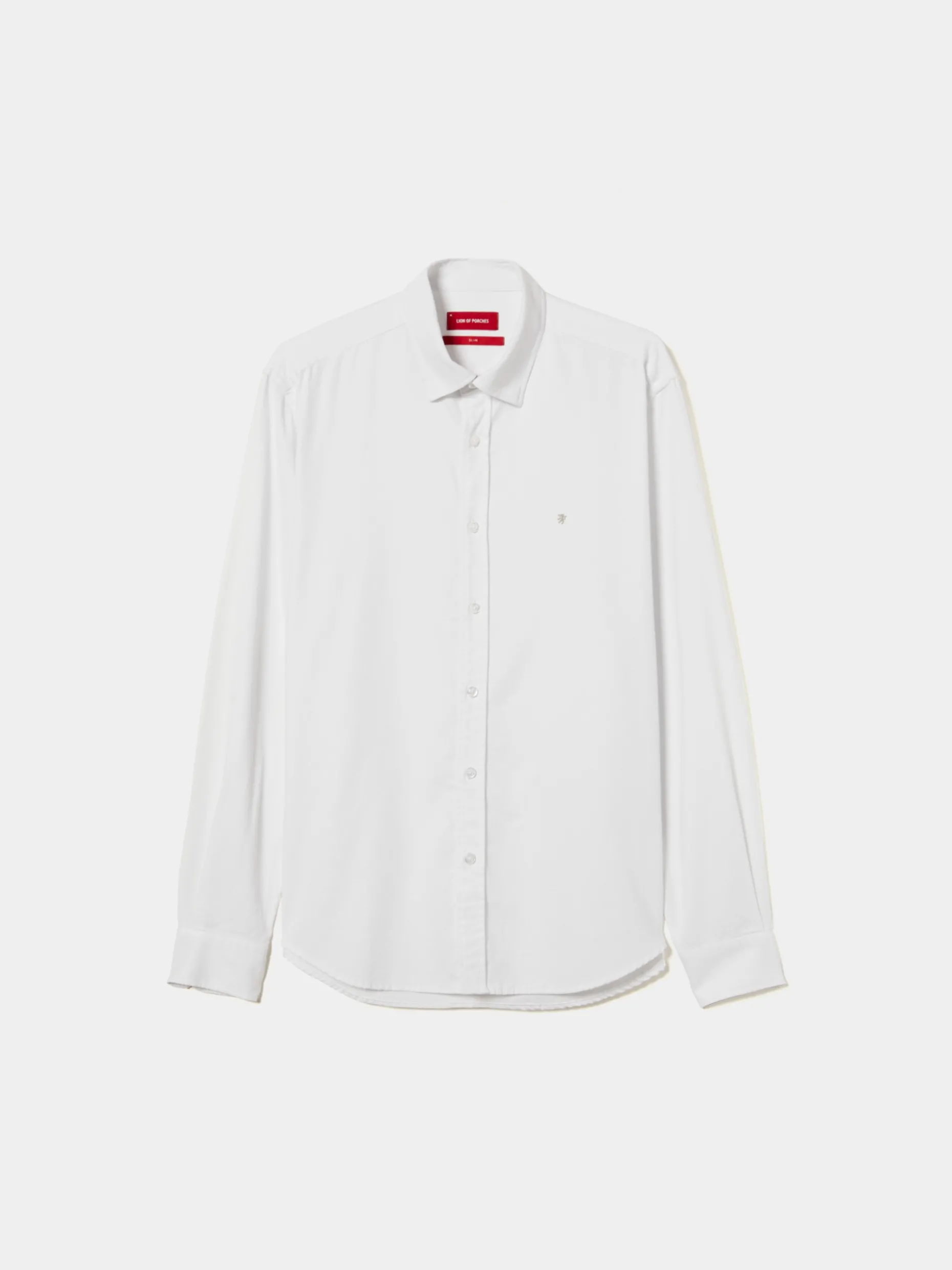 Camisa slim fit algodão garment dye