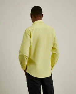 Camisa slim fit algodão garment dye